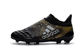 Adidas Black And Gold Football Boots Adidas X 16 Purechaos Fg Core Black White Gold Metallic 2016 2017 Football Boots Fussballschuhe Schuhe Fussball