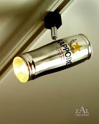 Beer Can Track Lights Coolest Lighting For A Home Bar Ever
