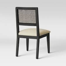 Kelly Cane Dining Chair Black Beige Threshold Target I Like The Black Finish Cane Back A Littl Cane Dining Chairs Dining Chairs Dining Chair Upholstery