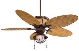 You may have seen those palm or bamboo tree blade covers used in themed restaurants. Minka Aire Shangri La Vintage Rust Ceiling Fan