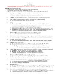 Mendelian Genetics Part 1 Outline