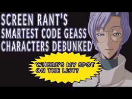 Maybe you would like to learn more about one of these? Code Geass Characters Ranked By Intelligence Debunked Youtube