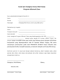 Contoh surat izin dengan tanda tangan orang tua tersebut untuk meyakinkan pihak guru. Contoh Surat Izin Orang Tua Untuk Bekerja Di Alfamart Contoh Lif Co Id