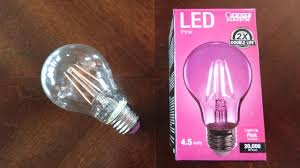 Feit 4 5watt Pink Filament Led Light Bulb Youtube