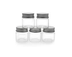 Mini Glass Storage Jar With Lid 5 Pieces Set Diy And Art Craft Tiny Jar Ideal For Artists Paint Small Object A Tiny Jars Mini Glass Jars Glass Storage Jars