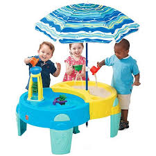 Step2 Shady Oasis Sand Water Table 40 Umbrella Provides Shade And Protects From The Harmful Sun Rays Walmart Com Sand And Water Table Sand And Water Kids Water Table