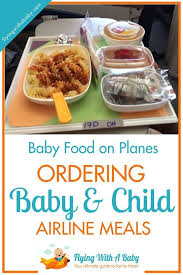 Baby Food On Planes Ordering Baby And Child Airline Meals Baby Food Recipes Airline Food Kids Meals