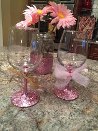 Wine Glass Etsy Wine Glass Baby Shower Favors Wine Glass Centerpieces Diy Wine Glasses
