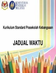Kejadian banjir yang terjadi di sitiarjo memiliki debit yang besar dan melimpah dalam waktu singkat. 09 Jadual Waktu Pdf Kurikulum Standard Prasekolah Kebangsaan Jadual Waktu Peruntukan Waktu Peruntukan Masa Seminggu Dalam Minit Bil Bidang Course Hero