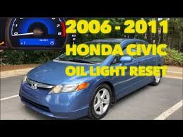 To actually reset the oil light: How To Reset Oil Light On A 2006 Honda Civic Youtube