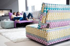 Type recliner sofa ,modern sofa. Buy Soflex Una Sectional Sofa In Multi Color Patterned Fabric Online