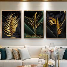 Choose your favorite gold abstract designs and purchase them as wall art, home decor, phone cases, tote bags, and more! Leaves Painting Gold Wall Art Canvas Prints Modern Art Posters And Prints Abstract Black Canvas Living Room Pictures Decor Painting Calligraphy Aliexpress