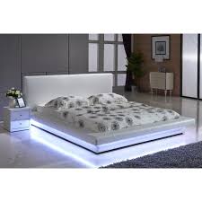 Contemporary White Platform Bed With Led Strip Lights Overstock 10993035 Want a bedroom where you can work and rest? contemporary white platform bed with led strip lights