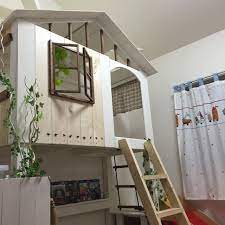 ベッド周り ツリーハウス風 ベッド 子供部屋 spf材 などのインテリア実例 2015 04 27 00 18 19 roomclip ルームクリップ インテリア ロフト diy ベビーベッド diy