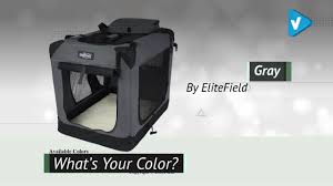 Elitefield 3 Door Folding Soft Dog Crate Indoor Outdoor Pet Home Multiple Sizes And Colors