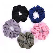 New Fashion Pure Color Lady Hair Scrunchie Elastic Ponytail Holders Rubber Band China Fabric Everyday Scrunchie Hairstyles Hair Accessories Scrunchies