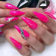 Here we have long and trendy nails with lots of amazing nail art. 23 Neon Pink Nails And Ideas To Wear All Summer Long Stayglam