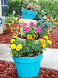 Diy Curved Flower Pots Creativeresidence Planter Pots Stacked Flower Pots Starter Garden