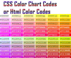 Css Color Chart Codes Or Html Color Codes Blogger Hints