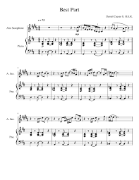 Stream songs including música para saxophone e piano, preludio 2 and more. Best Part Eb Sax Sheet Music For Piano Saxophone Alto Solo Musescore Com