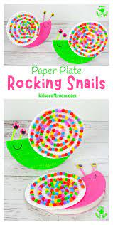 Rocking Paper Plate Snail Craft Snail Craft Paper Plate Crafts For Kids Kids Craft Room