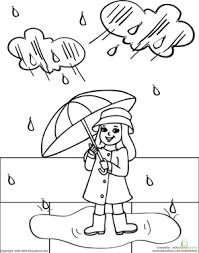 And for your preschoolers and kindergarteners, there are also cute sun coloring pages. Color Rainy Day Rosie Worksheet Education Com
