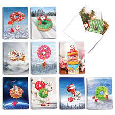  jump to details . Am3489xsg B2x10 The Best Card Company Donut Ho Ho Holes 20 Assorted Boxed Merry Christmas Note Cards With Envelopes 4 X 5 12 Inch Holid