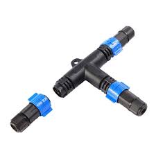 Male And Female T Connector 3 Way Waterproof Connector Led Outdoor Lighting Power Cable Speaker Cable