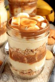 Caramel Banana Pudding Parfaits Recipe Mason Jar Desserts Banana Pudding Parfait Recipes