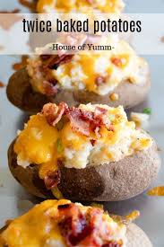 Twice Baked Potatoes Recipe Food Twice Baked Potatoes Baked Potato Recipes