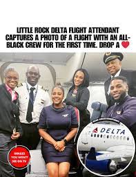 A Delta flight crew made history when they became the first all-Black team  on a flight, with Felicia Kaye, Alana Doucette, and Tim Lee serving as  flight attendants alongside two Black pilots.