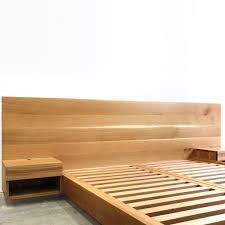 Hanko Plinth Bed With Side Tables Bed Frame Design Solid Wood Platform Bed Wooden Pallet Beds