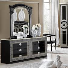 Full size of bedroom modern bedroom furniture uk modern bedroom furniture set. Italian Medusa Black High Gloss Gold Or Silver 6 Drawer Chest Of Drawers F D Interiors Ltd