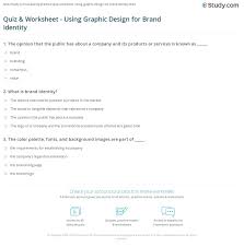 What's the color palette of your personality? Quiz Worksheet Using Graphic Design For Brand Identity Study Com