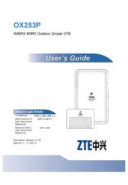 The zte router web interface is the control panel for your router it's where all the settings are stored and changed. Zte Ox253p User Manual Pdf Download Manualslib