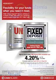 Fixed / time deposit and savings account promotions 2019. Cimb 4 20 P A For 12 Months Offer 27 Apr 31 May 2015