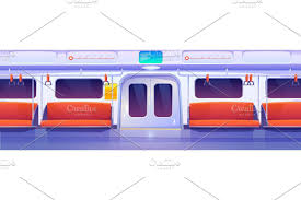Subway Train Car Metro Wagon In 2020 Train Car Subway Train Train Illustration