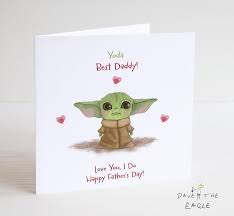 Baby Yoda Father S Day Card Mandalorian Daddy Dad Etsy Birthday Cards Personalized Christmas Gifts Birthday Cards Diy