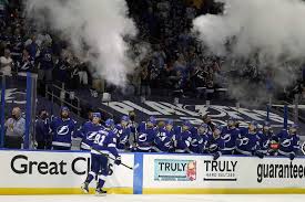 The lightning won their first. Tampa Bay Lightning One Win Away From Moving On