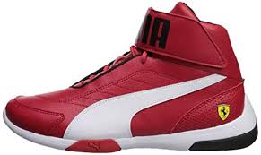 Ferrari branding appears throughout, with a rounded driver's heel for an authentic motorsport look and the words 'power' and 'brake' at the sole to ground this shoe in its motorsport heritage. Puma Ferrari Kart Cat Mid Iii Sneaker In 01 Red For Men Lyst