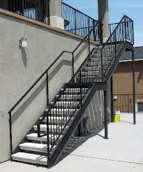 Lovely Metal Pan Stairs Staircase Outdoor Exterior Stairs Outdoor Stairs