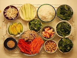 First, make the filling with the following ingredients: Spring Rolls With 8 Dipping Sauces