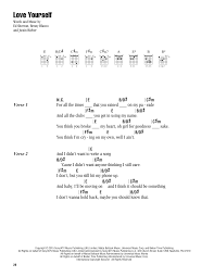 Love Yourself By Justin Bieber Guitar Chords Lyrics Guitar Instructor