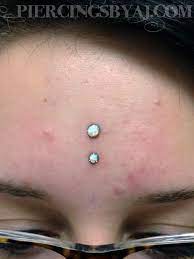 Piercings By Aj Two Fresh Surface Anchors With 4mm And 3mm Prong Third Eye Piercing Eye Piercing Dermal Piercing