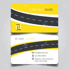 The bleed area is an extra 1/8 inch of space for design elements or backgrounds that extend beyond the finished edges of your card. Modern Yellow White And Black Name Card And Business Card With Creative Design Dimension In Depth And Drop Shadow Horizontal Curve Corner Standard Size Vector Illustration Template Royalty Free Cliparts Vectors And