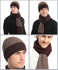 Hilmocho Muts, sjaal en handschoenen voor heren, warme gebreide muts, lange  sjaal, halswarmer, touchscreen-handschoenen, Koffie : Amazon.com.be: Mode