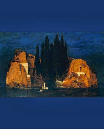 Arnold Böcklin ( 1827 - 1901): Island of the Dead, 1880, Oil on wood panel,  73.7 x 121.9 cm, Metropolitan Museum of Art, New York . . 'The Island of  the Dead'