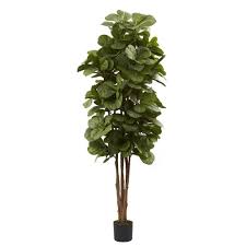 Nearly Natural 6 Ft Fiddle Leaf Fig Tree 5346 The Home Depot Fiddle Leaf Fig Fiddle Leaf Fig Tree Fiddle Leaf