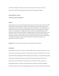 The following are a sample of current requirements for homeschooling in the state of new york:. Pdf Home Education In The United Kingdom