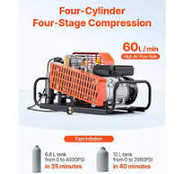 SKYSHALO PCP Air Compressor, 60 L/min Four-Cylinder Auto Stop,  4500PSI/30Mpa with Water and Fan Cooling for Scuba Tanks  GYQSYSJ4GFLXPKNTS001V1-SK0714